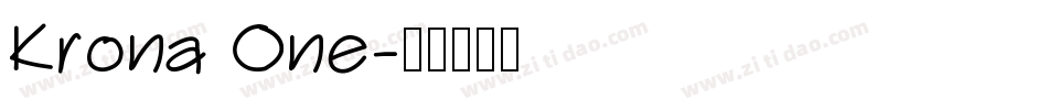 Krona One字体转换